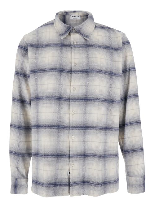 Check Cotton Shirt — Gray