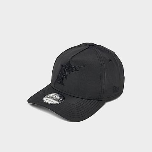 Florida Marlins MLB 9FORTY Nylon Snapback Hat in Black