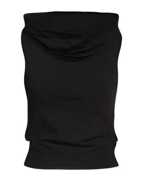 Woman Top Black Size L Viscose, Polyester