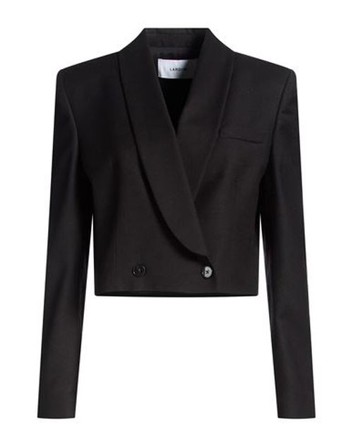 Woman Blazer Black Size 2 Wool, Elastane