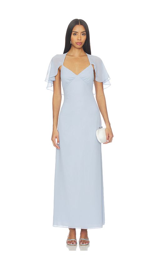 Line & Dot Amorette Cape Dress in Powder Blue. L also in