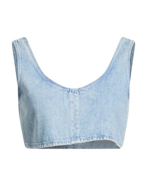Woman Top Blue Size 8 Cotton