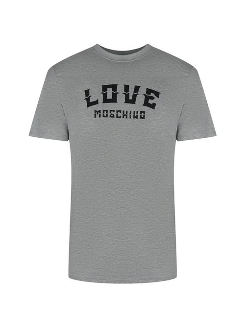 Love Moschino Bold Logo Grey T-Shirt - Grey