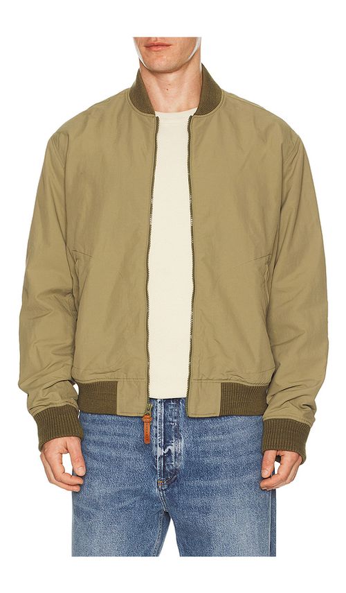 Faherty Military Bomber Jacket in Olive. M. Also in S, L, XL/1X