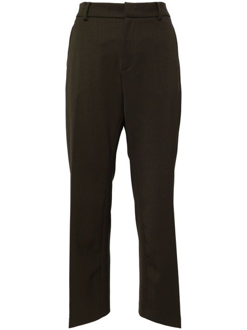 Olive-green straight-leg trousers - Neutrals
