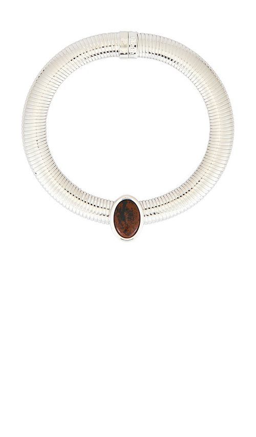 Julietta Opyum Necklace in Metallic Silver