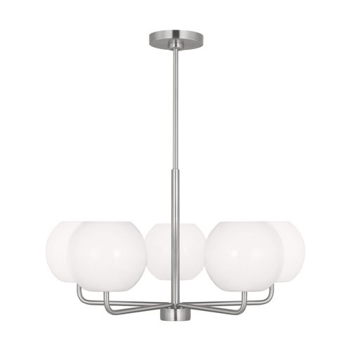 Brushed Steel Chandelier from the Rory Collection