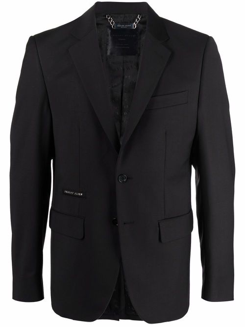 Iconic Plein single breasted jacket - Black