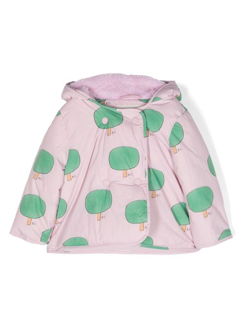Three-print hooded jacket - Pink