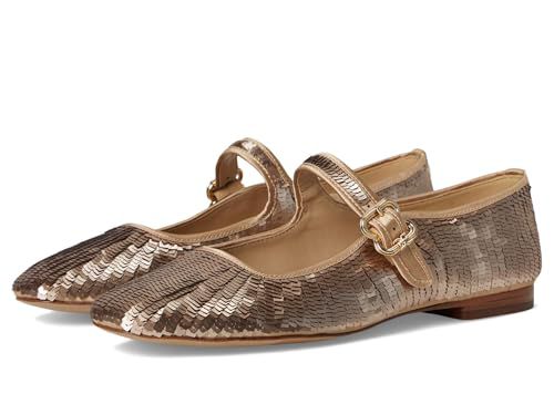 Sam Edelman Women's Michaela Mary Jane Flat Gold Sequin