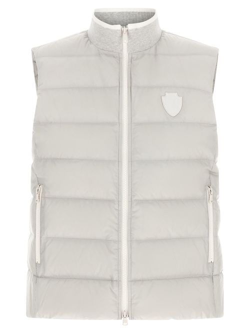 Quilted Nylon Vest — Gray