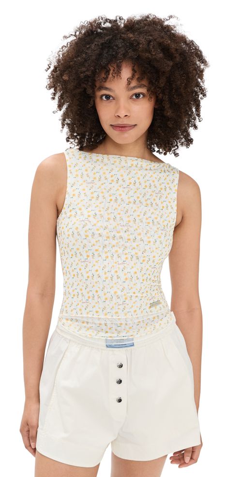 Double Layer Buttercup Mesh Vest Butter