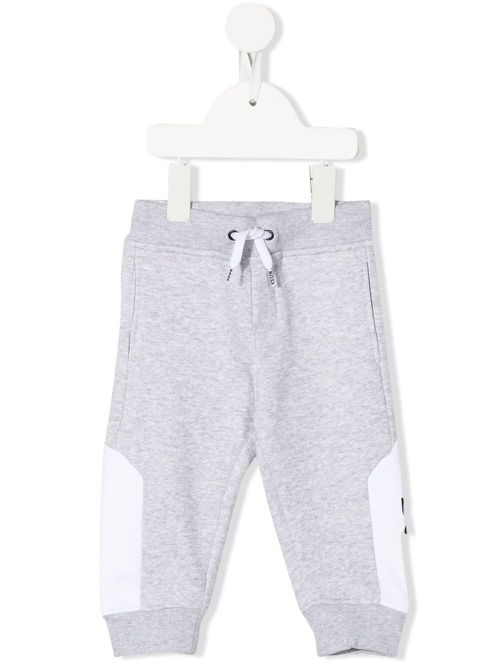 Side logo-print detail track pants - Grey