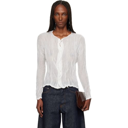White Chiffon Twist Cardigan