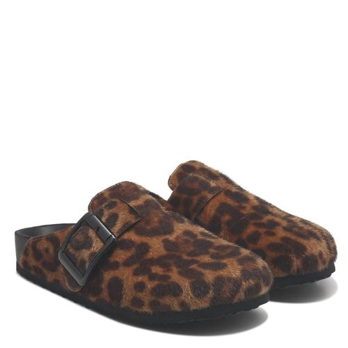 Women's Prim Clog Shoes (Leopard Pony Hair)