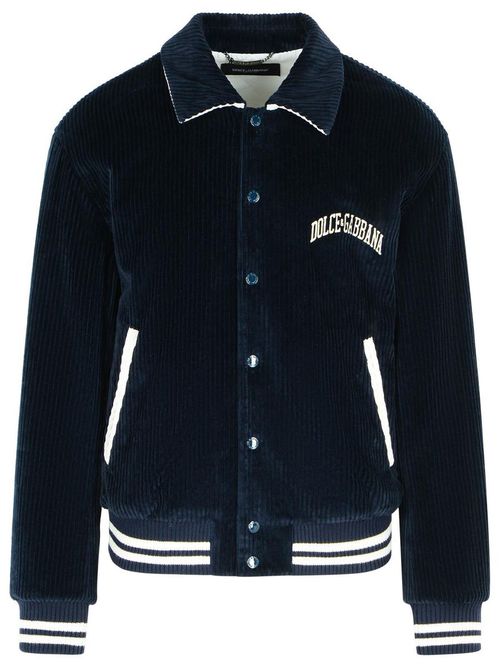 Navy Cotton Bomber Jacket