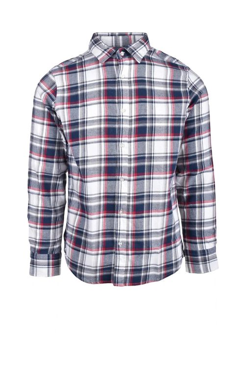 Blue Plaid Cotton Shirt