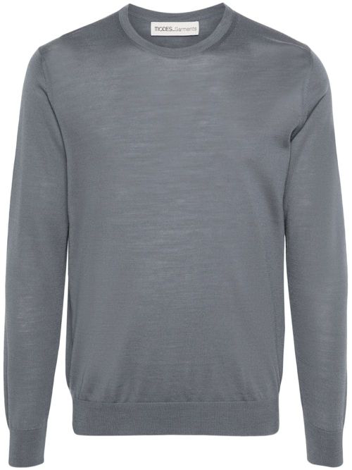 Fine-knit merino wool jumper - Grey