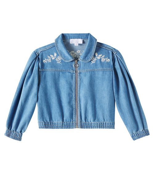C'era Una Volta Jacky embroidered denim bomber jacket