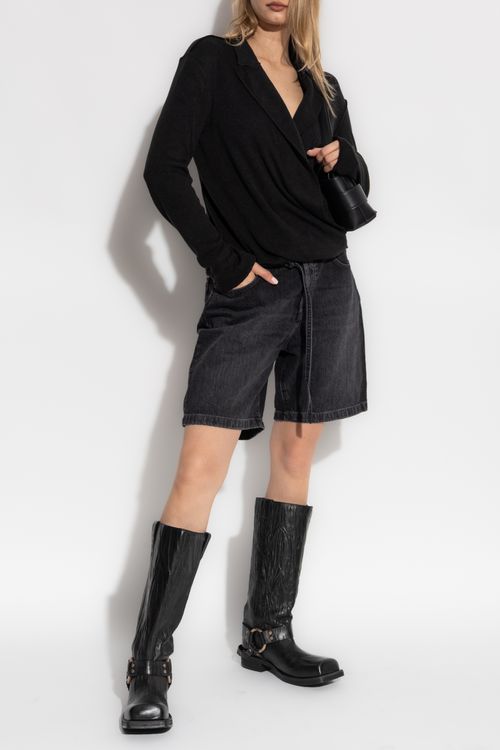 Wrap Shirt, Women's, Black