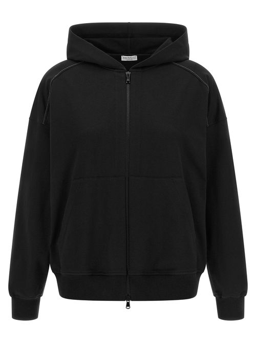 Shiny Trims Hoodie