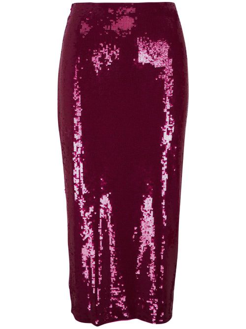 Veronica Beard sequin-embellished midi skirt - Red