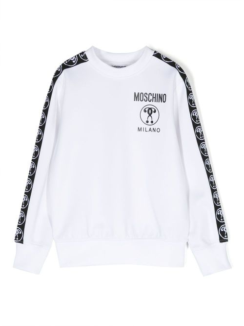 Logo-print cotton sweatshirt - White