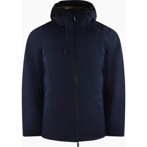 Men's Aquascutum Active Hydroid Parka Navy Blue Parka Jacket - : 42/Regular