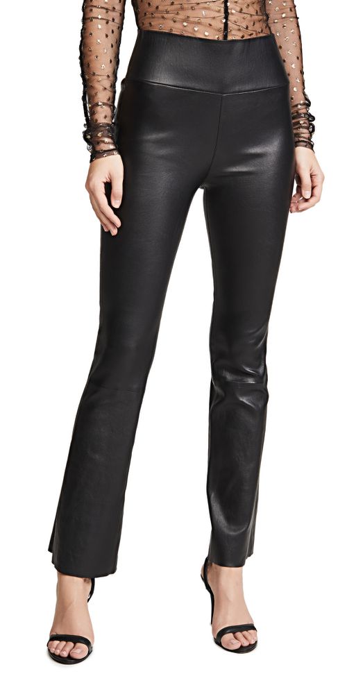High Waist Ankle Flare Leggings Black