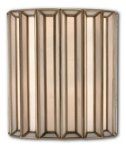 Daze 1-Light Wall Sconce in Antique Brass with White