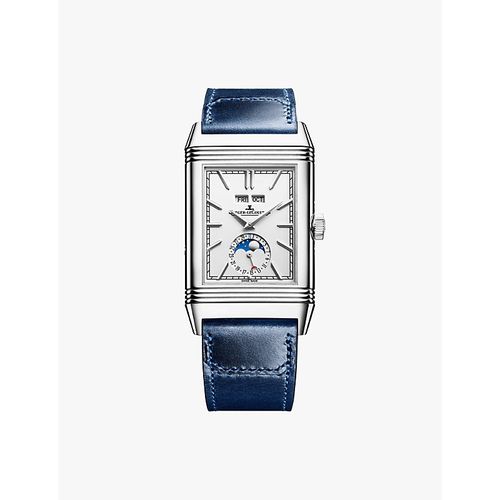 White Q3918420 Reverso Tribute Duoface Calendar Stainless-steel and Leather Manual Watch 