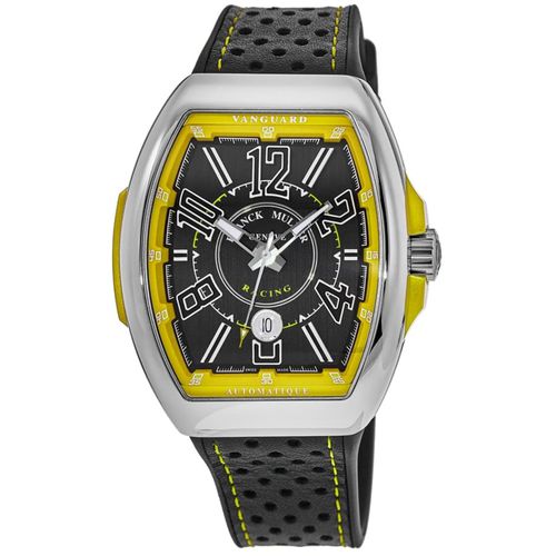 Vanguard Racing Black Yellow Dial Rubber Strap Men's Watch V 45 SC DT RCG AC JA