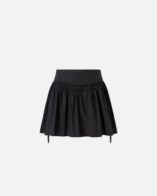 Short skirt with gathering and drawstring - 36
