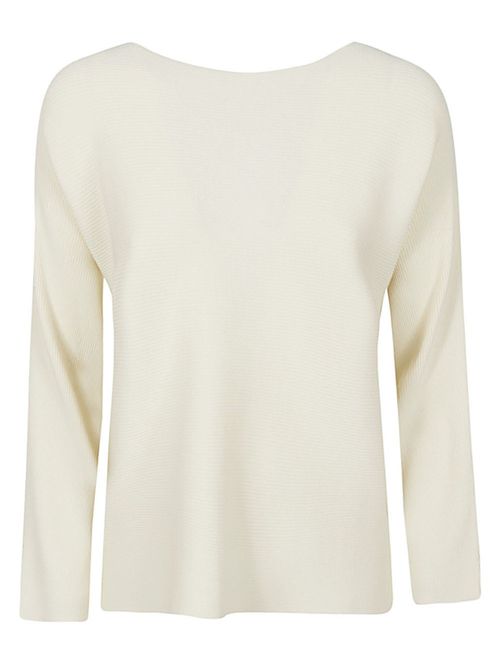 White Ribbed Sweater