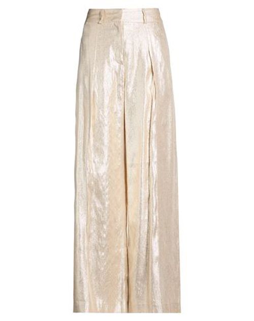 Woman Pants Platinum Size 6 Viscose, Polyester, Metallic Polyester