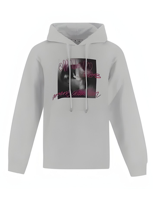 Off-White Tornado Type Slim Hoodie in White - White