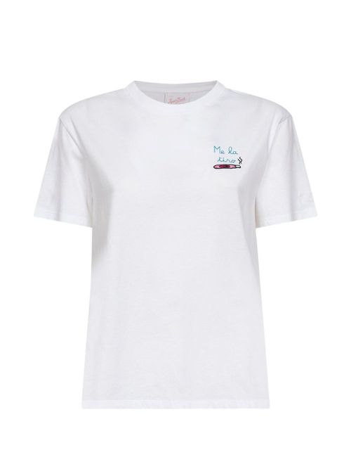 White Crew Neck Logo Print T-Shirt