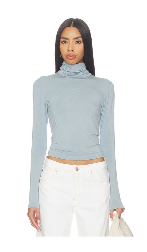 Ripley Rader Turtleneck Top in Baby Blue. S. Also in XS