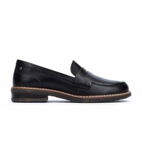 Pikolinos for woman. W8J-3541 Aldaya black leather loafers (36), 3 to 5 cm, None, Casual
