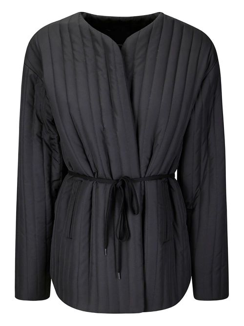 INSTITUTION quilted wrap jacket - Black