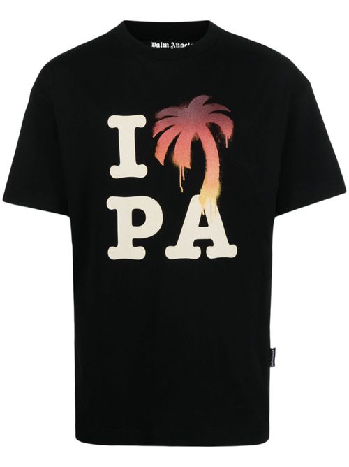 Logo-print cotton T-shirt - Black