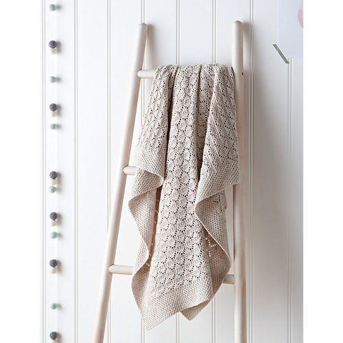 Natural Heirloom Organic-cotton Blanket 75cm x 100cm 