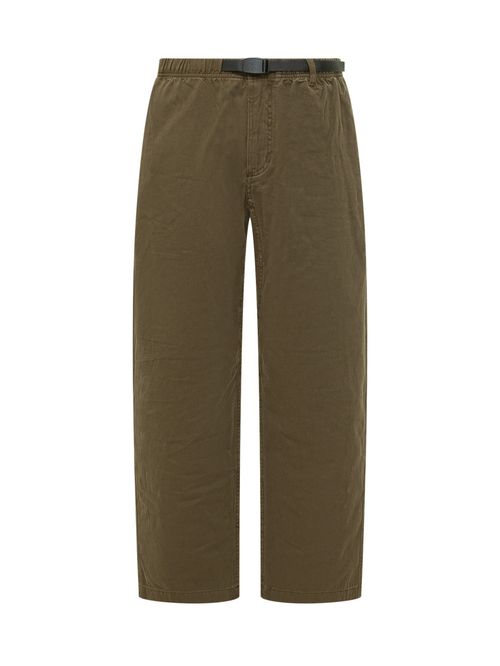 Olive Relaxed Flat Front Pants