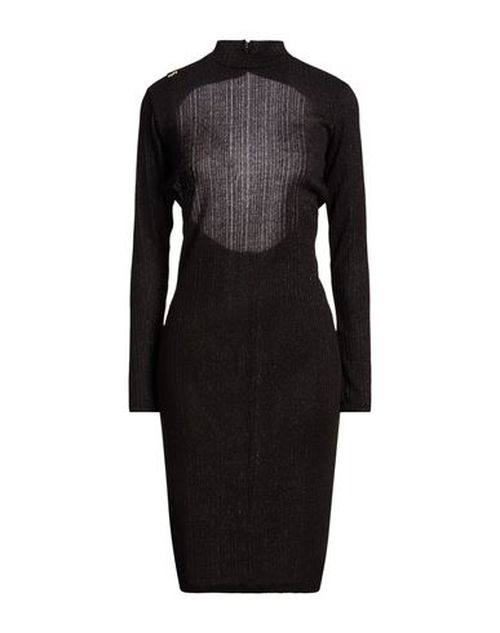 Woman Midi dress Black Size L Polyester