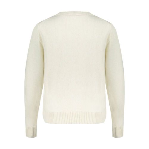 Wool-Blend Ribbed Sweatshirt — Cream