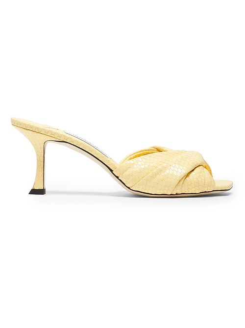 Women's Skye 70MM Twisted Textured Leather Mules - Corn
