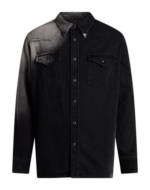 Man Denim shirt Black Size 19 Cotton