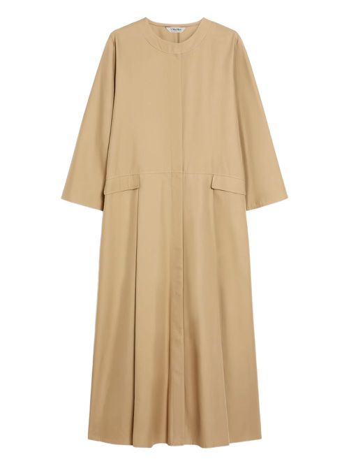 Pleated maxi dress - Neutrals