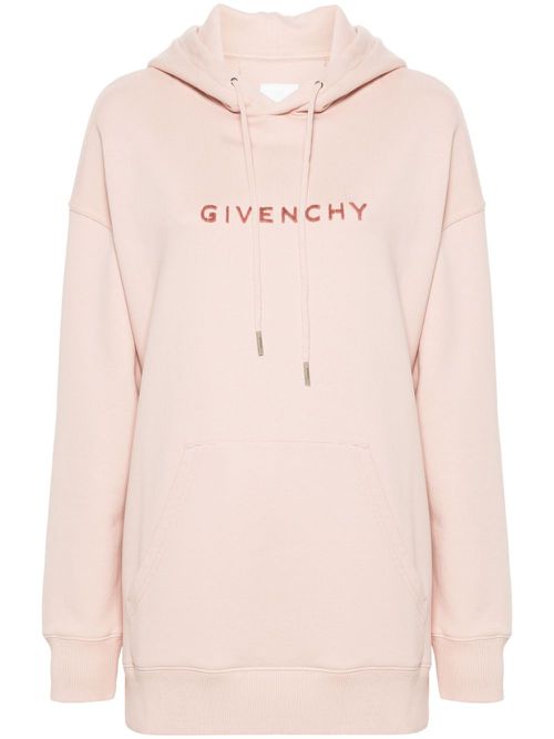4G-motif cotton hoodie - Pink