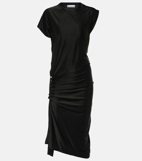 Draped jersey midi dress